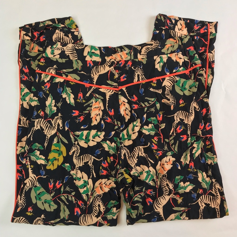 Zara Trafaluc Womens Pants Sz S Black Floral - Picture 6 of 8
